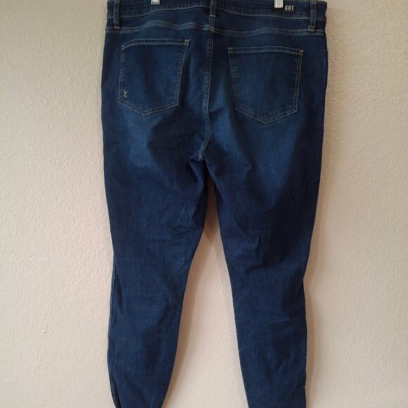 Kut Jeans Donna Fab AB Ankle Skinny Shark Bite Hem 14 Blue - Picture 5 of 11